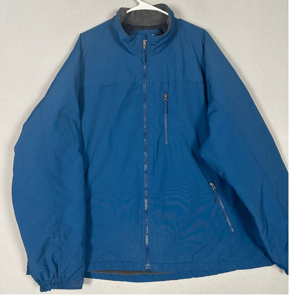 Duluth Trading Co Jacket Mens 3XL Blue Fleece Lined Insulated Full Zip Outdoor